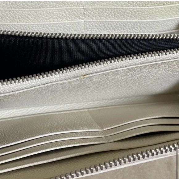 Auth SAINT LAURENT YSL Long Leather Wallet White F/S - Picture 15 of 17